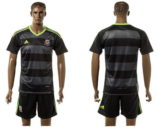 Wales Blank Black Away Soccer Country Jersey